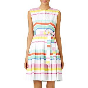 🆕WOMENS kate spade new york Multi Cape Stripe Shirtdress Size 0👗♠️